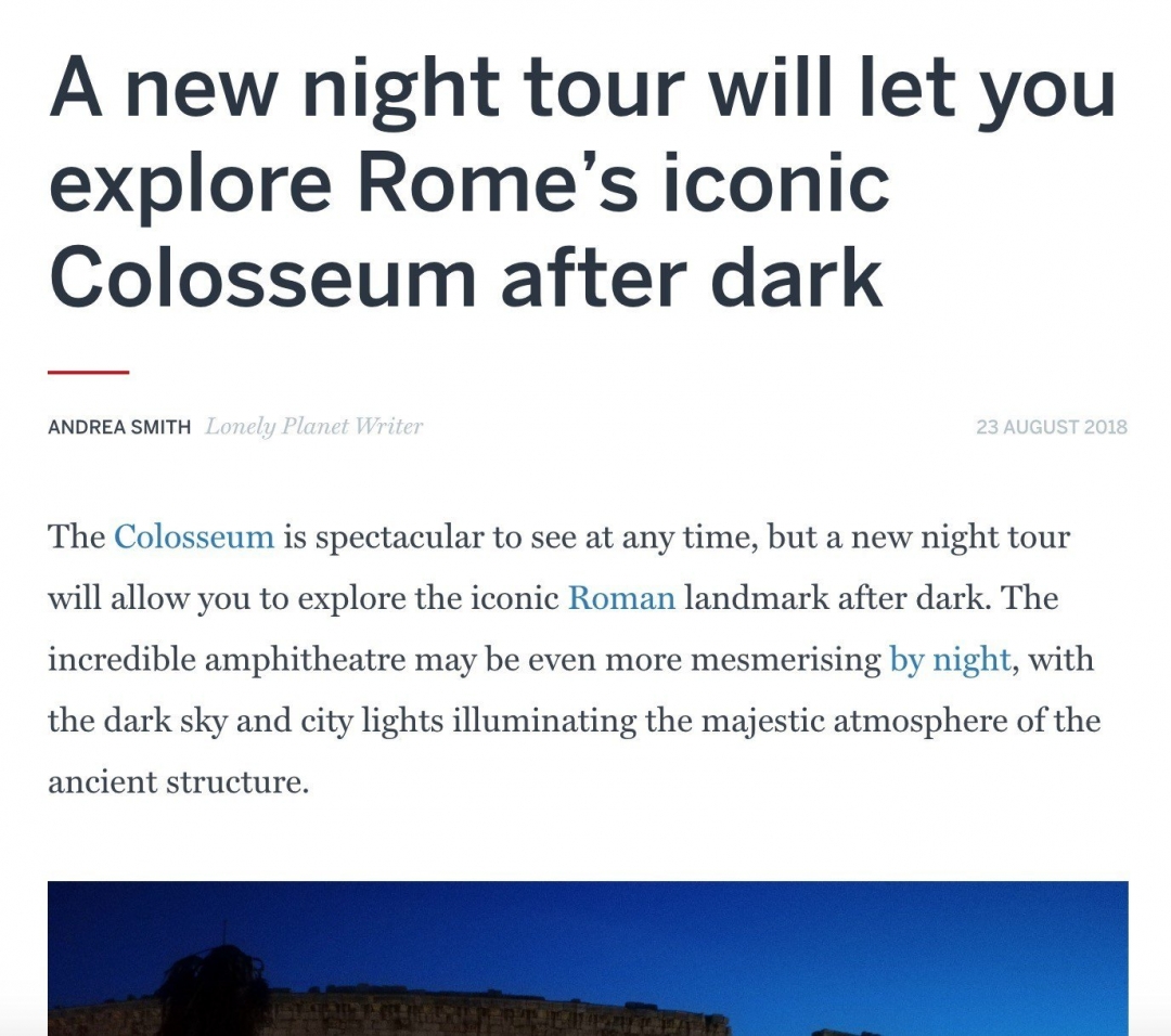 Roma Experience Lonely Planet Coverage