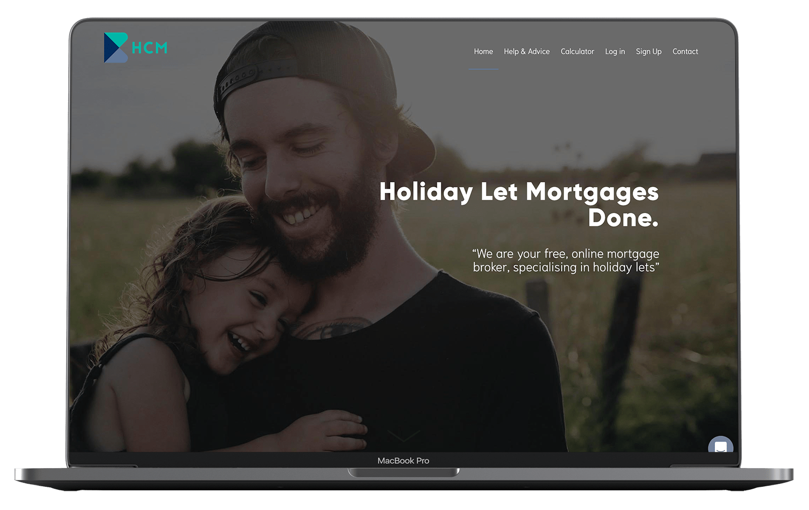 Holiday Cottage Mortgages website design on macbook